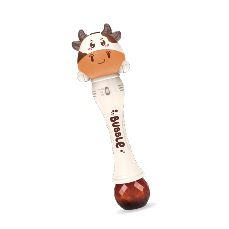 Children's Bubble Stick Cartoon Electric Colorful Light Music Meng Le Mouse Blowing Bubble Stick Fun Handheld Outdoor Toys