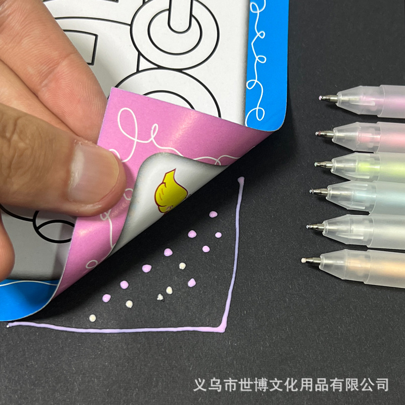 Student Journal Dot glue pen pull cap type quick-drying children's creative macaron color journal pen type dispensing pen wholesale