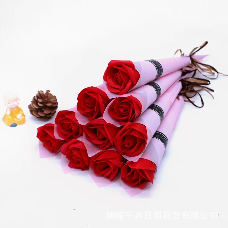 Single Soap Rose Bouquet Mother's Day Soap Gift Company Event Corporate Gift Manufacturer Wholesale Handmade Soap