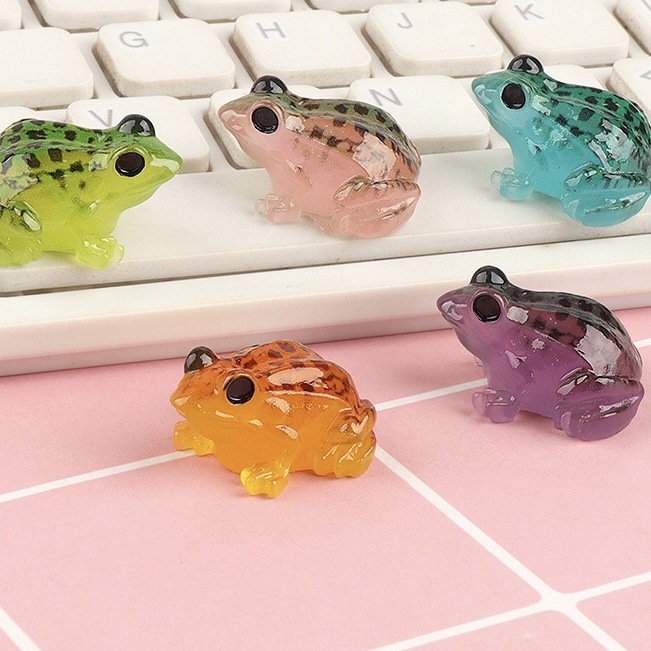 Cross-Border New Product Micro Landscape Creative Luminous Little Frog Toad DIY Landscaping Decoration Accessories Small Ornaments