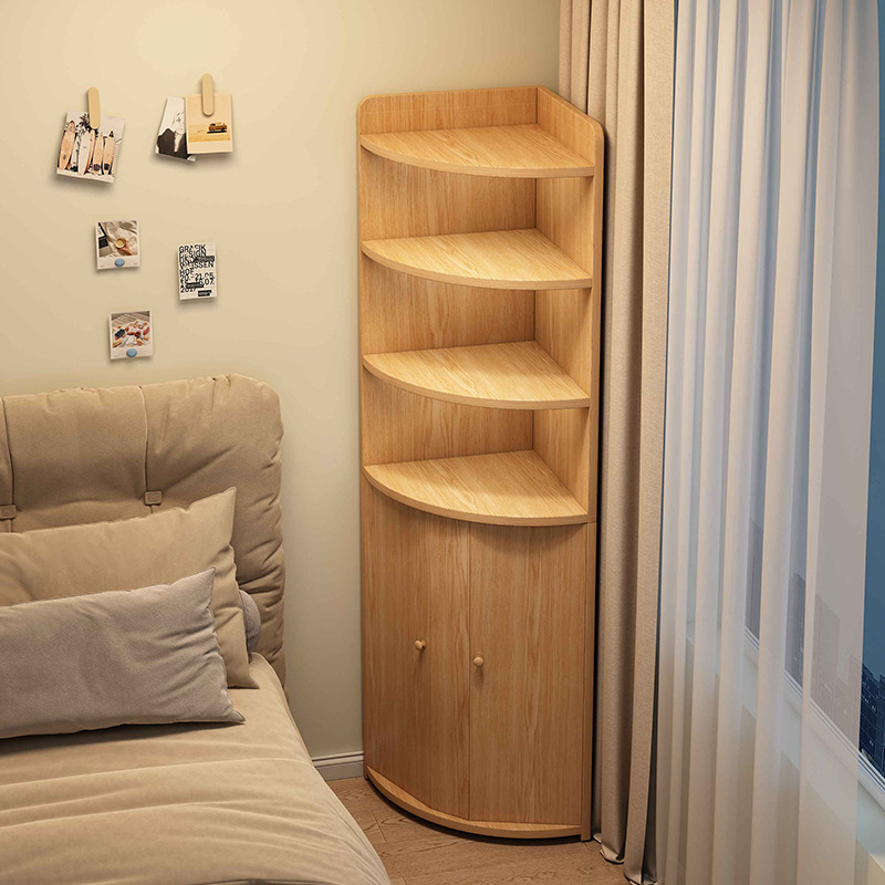 Угловой шкаф треугольный для хранения в гостиной и спальне, напольный книжный шкаф