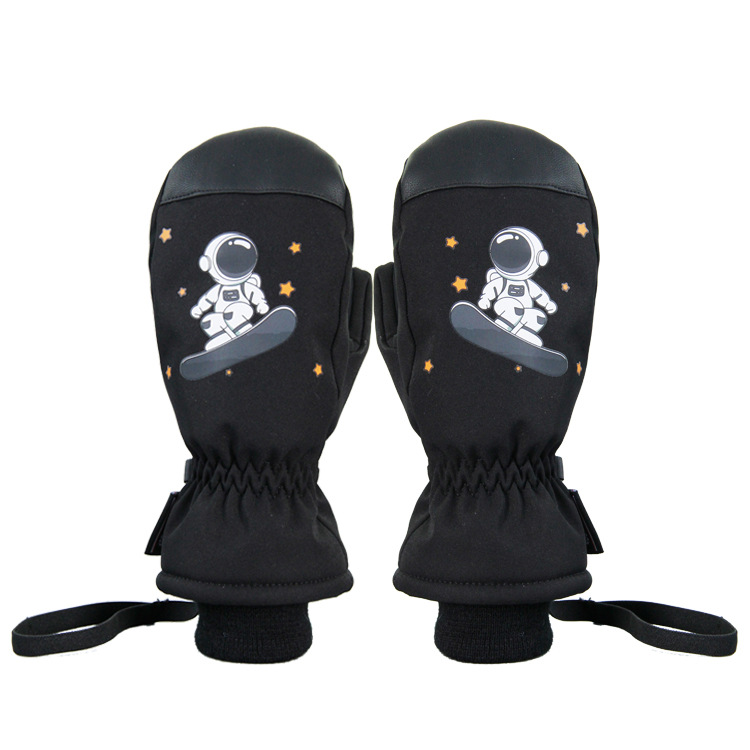 Winter New Waterproof Kidsren's Ski Gloves Playing in the Snow Fleece-Lined to Heattech and Non-Slip Veneer Kidsren's Ski Gloves Stuffy