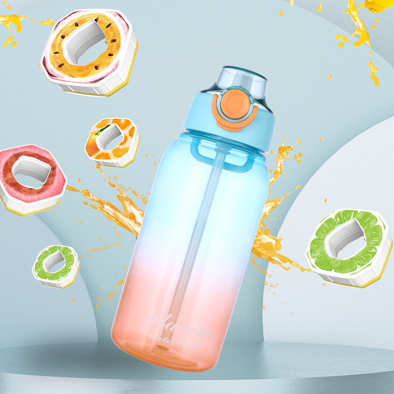 Summer Gradient Color High-Looking Sports Student Fragrance Bounce Cup Two-Color Spray Paint Fragrance Cup Sports Flavor Cup