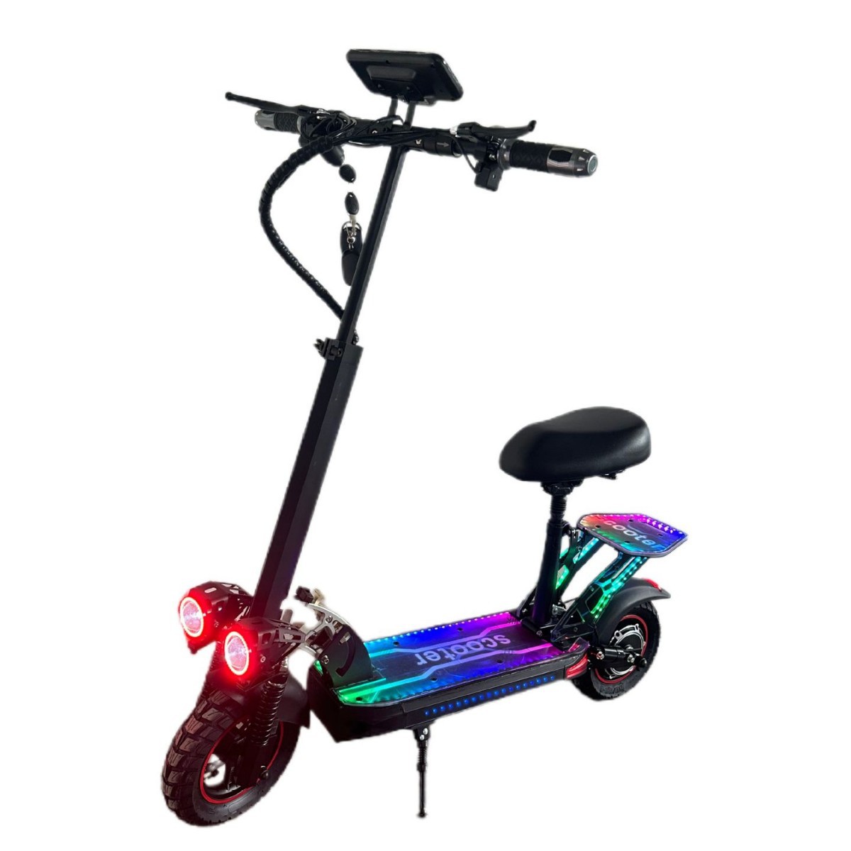 10inch Electric Scooter with Tail Wing Electric Mobility Scooter Outdoor Portable Foldable Electric Scooter for Adults