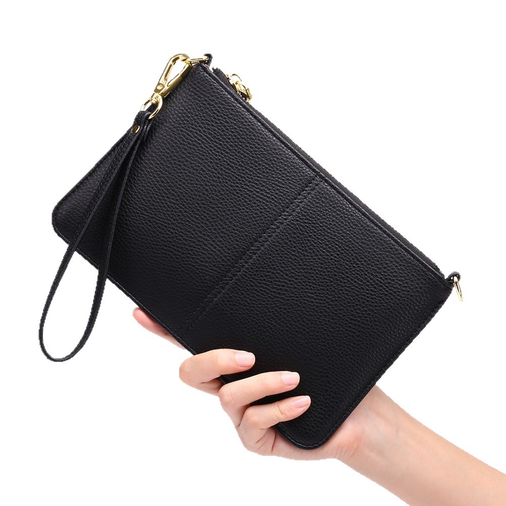 Women's Clutch 2025 New European and American Simple Casual Shoulder Crossbody Bag Pu Mobile Phone Bag Ready for Dropshipping