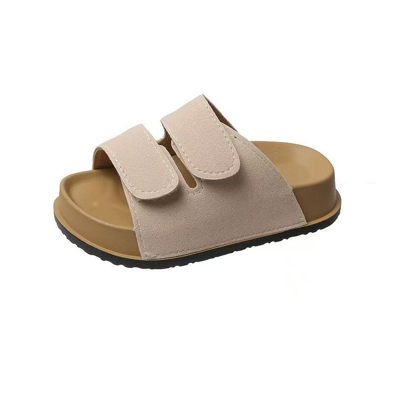 Korean Style Casual Children's Slippers Outdoor Thick-Soled Medium and Large Children's Beach Shoes Girls' Flip-Flops Summer Sandals for Boys