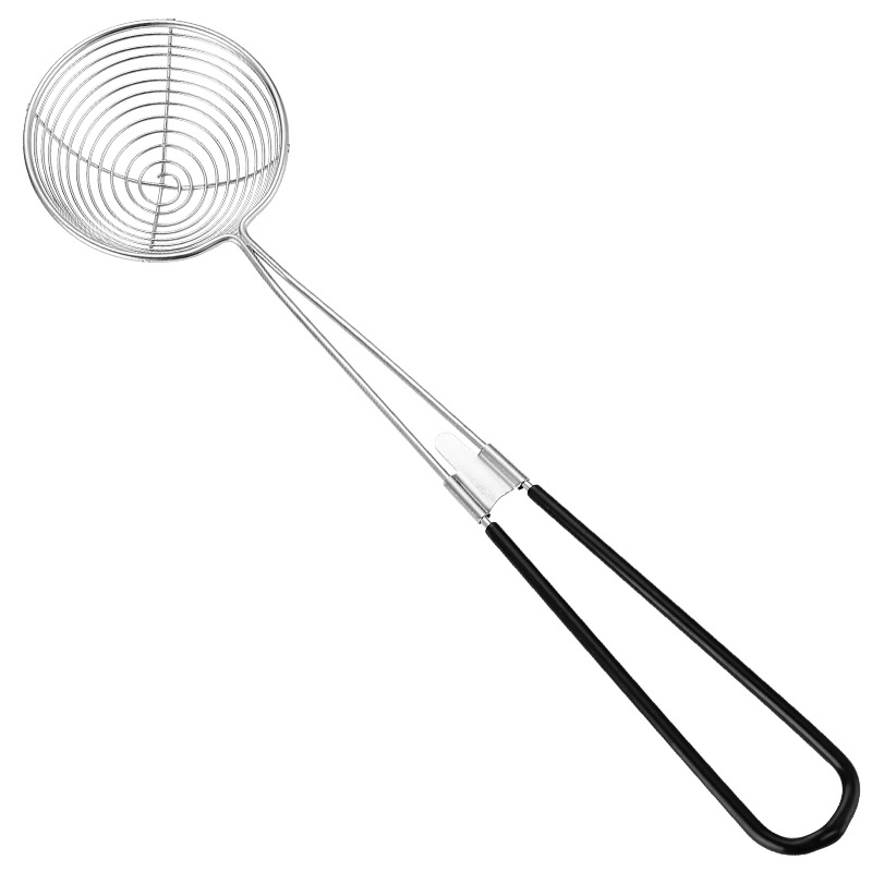 Pearl Colander Stainless Steel Red Handle Pearl Powder Round Spoon Hot Pot Colander Pearl Milk Tea Colander Deepened Net Fishing