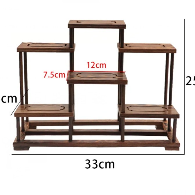 Desktop Antique Rack Chicken Wings Wood Duobao Pavilion Display Rack Solid Wood Chinese Purple Sand Pot Tea Storage Rack Tea Set Rack Tea Rack