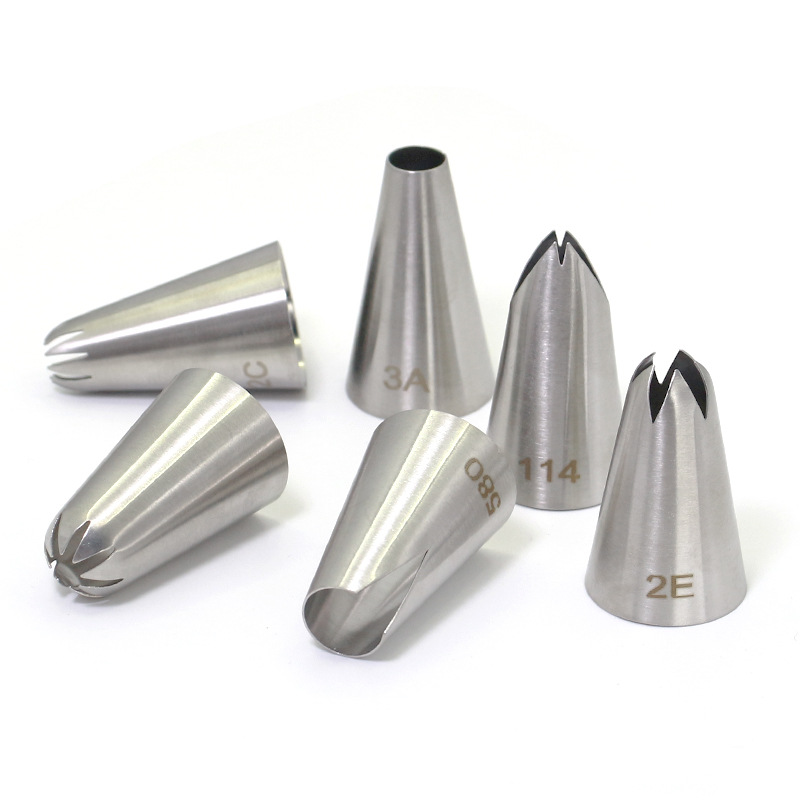 Stainless Steel 304 Seamless Medium Decorating Nozzle suit Decorating Bag Decorating Converter Baking suit Baking