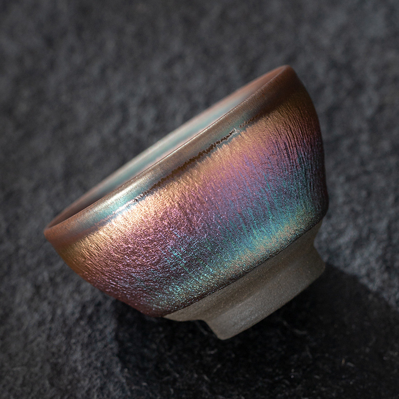 Jianyang Jianzhan ceramic kiln oil drops raw ore iron tire Master Cup kung fu tea cup tea cup tea set Tea Bowl