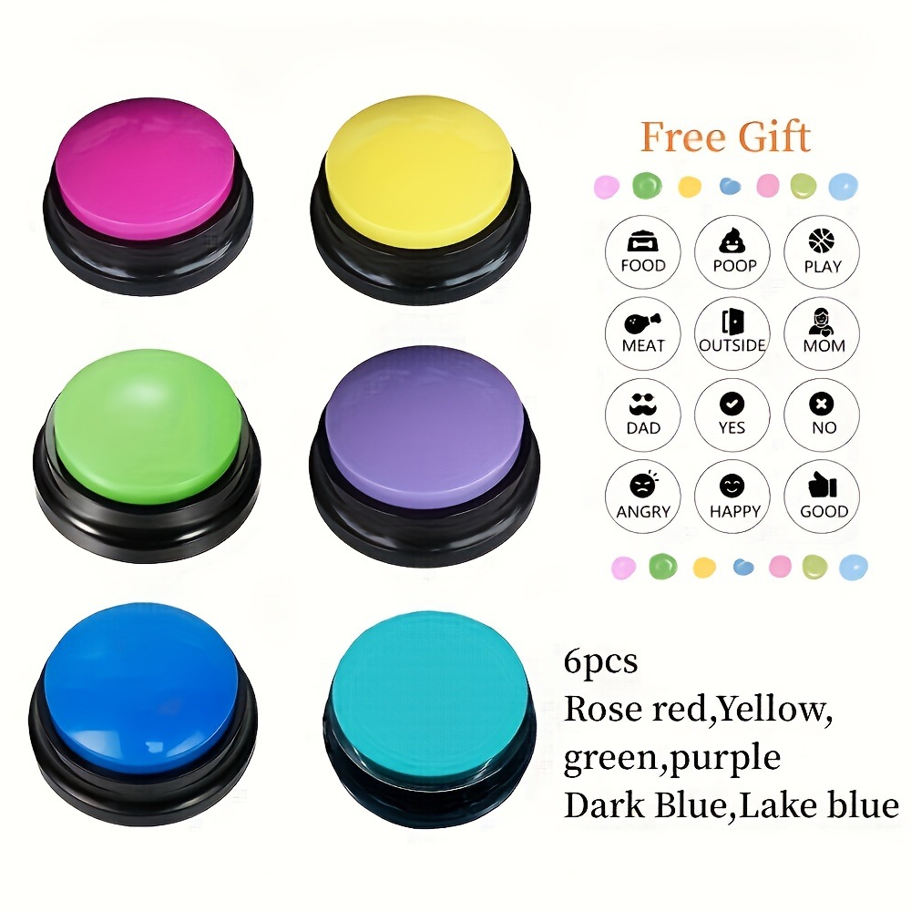2025 New Cross-Border Dropshipping 6 Pet Communication Buttons Voice Recording Buttons Cross-Border Dropshipping