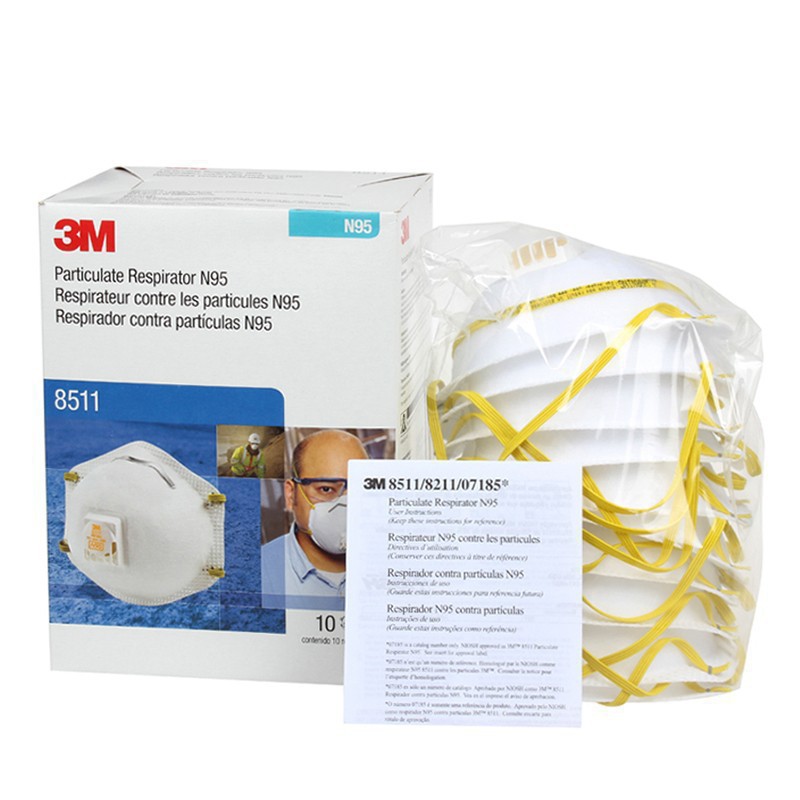 Genuine 3M8511Cn Mask Round Mask Moisture-Proof Heat-Proof Stuffiness-Proof American Niosh Mask Labor Protection Mask