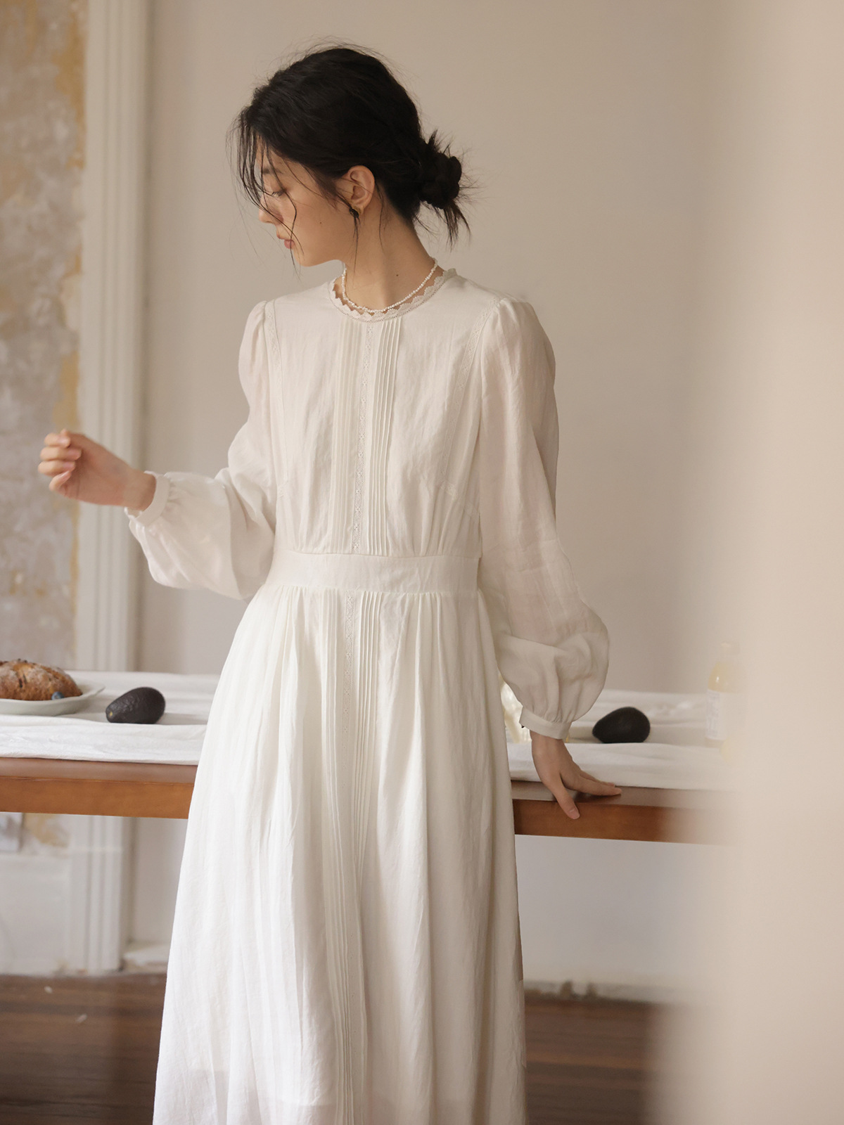 Платье Solighter во французском ретро стиле, длинный рукав, для женщин, ранняя осень 2025, новая юбка с фонариками