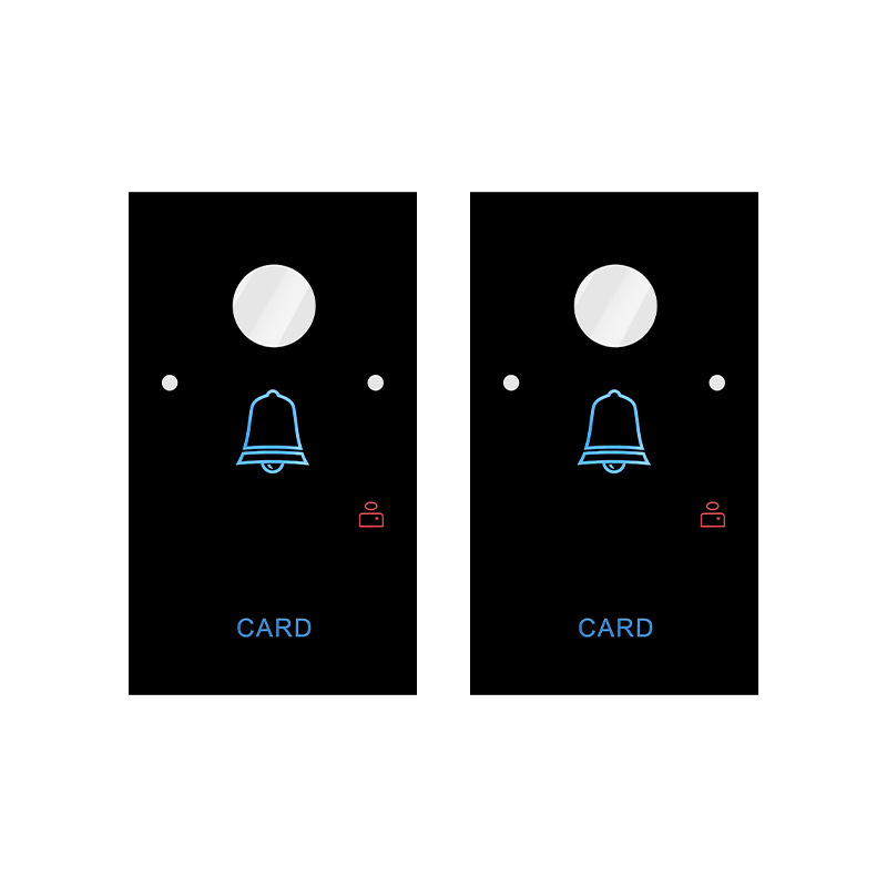 Smart Digital Button Access Control Fingerprint Lock Building Intercom Panel Silk Screen Acrylic Semi-Transparent Touch Button Surface Sticker