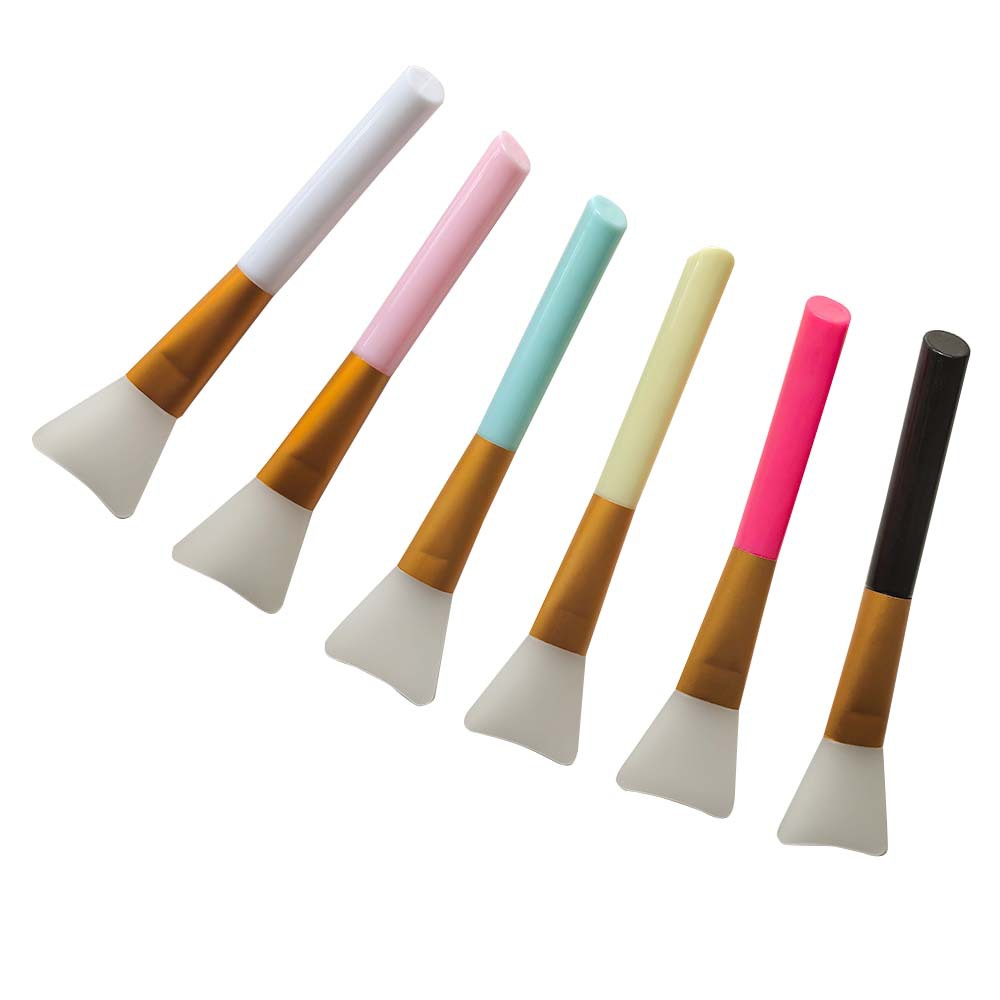 Source Factory Spot Oblique Tail Rod Silicone Mask Brush Silicone Head Beauty Brush Makeup Brush Mud Mask Brush Wholesale