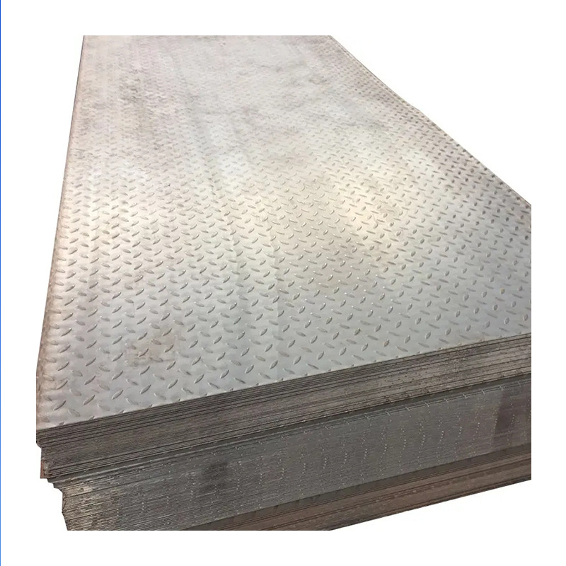 In Stock Galvanized Patterned Steel Plate, Cut to Size, Anti-Slip Stair Tread Plate, Flooring, Car Floor Embossed Dot Plate