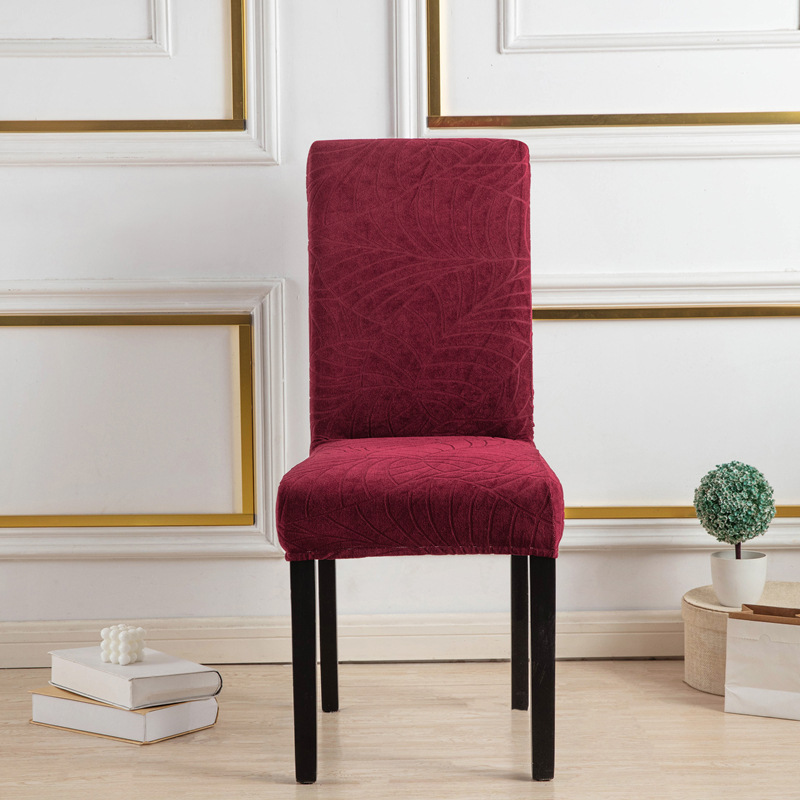 Cool Yan new waterproof jacquard big leaves hotel home one-piece half pack chopsticks cover elastic office computer chair cover