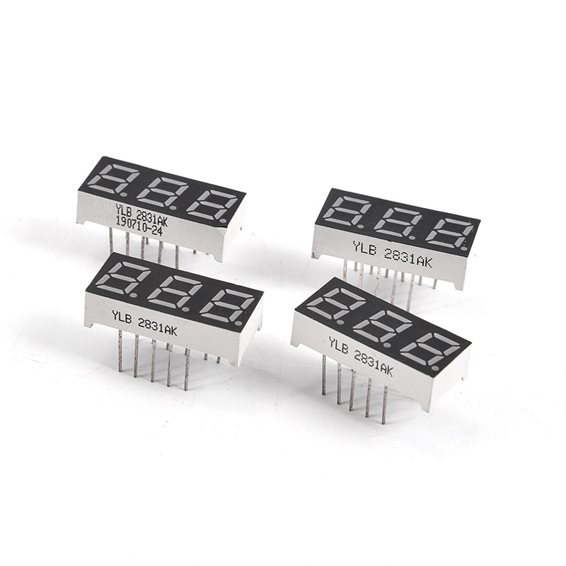Manufacturer Wholesale 0.28inch Digital Tube Three-Digit Red Digital Tube Common Cathode Common Anode 3-Digit Digital Display Module