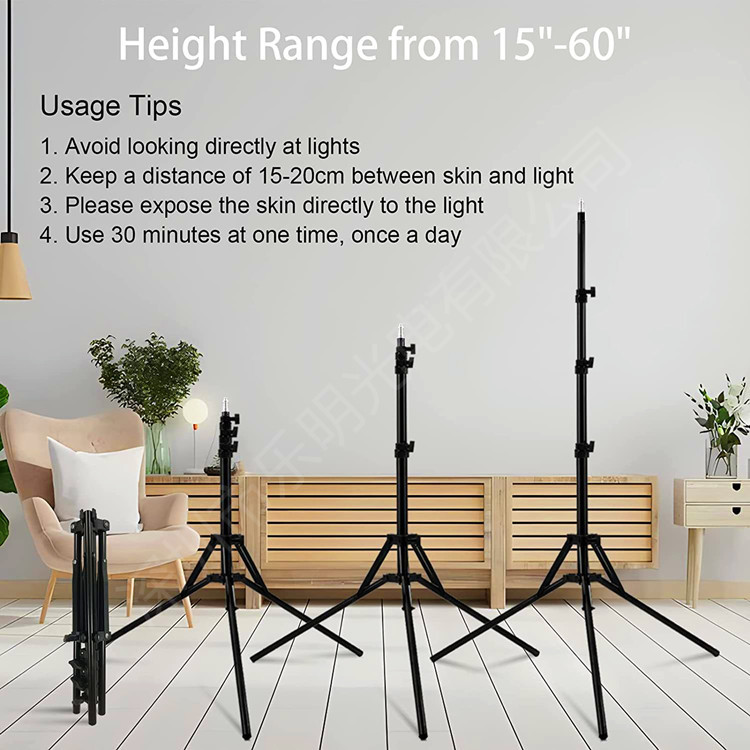 Amazon hot 4-head physiotherapy lamp bracket infrared beauty instrument lamp 660nm850nm far infrared phototherapy lamp