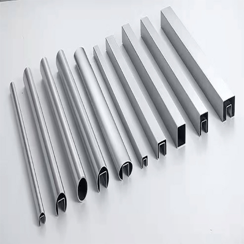 316L Stainless Steel Special-Shaped Pipe 201 Stainless Steel Pipe Processing and Customization Grooved Pipe 304 Decorative Pipe Special-Shaped Custom Pipe