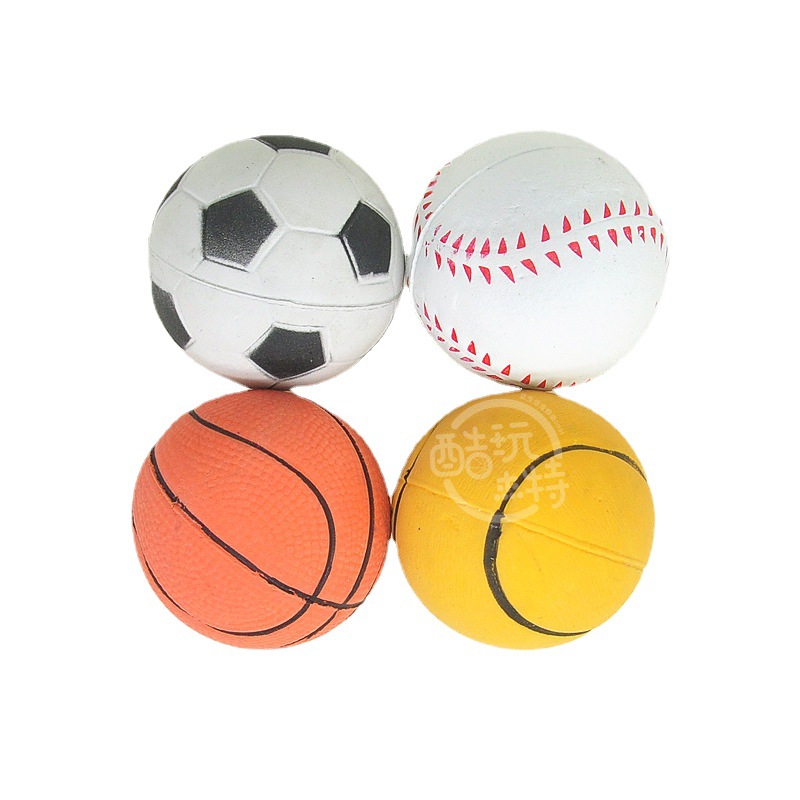 Cross-border explosions 6cm natural rubber foam elastic ball pet dog bite ball throw training toy ball