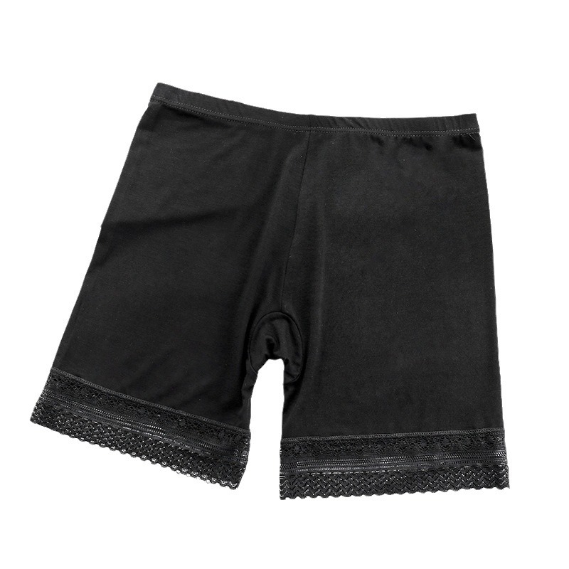 Women's modal lace leggings anti-light safety pants plus size shorts insurance pants Xia Man Mei Jiao