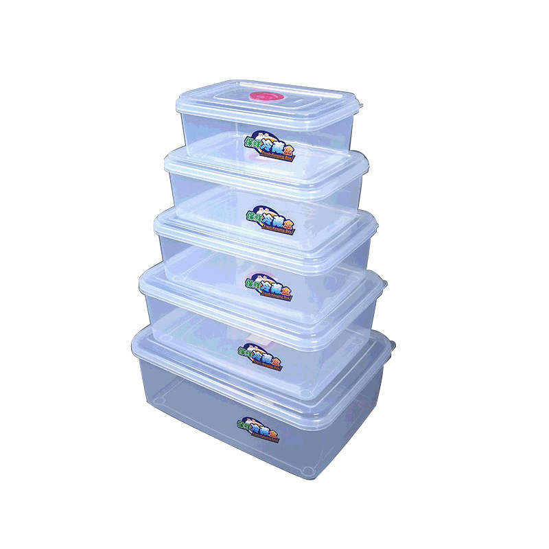 Processing and Customization of Transparent Plastic Crisper Commercial Household Kitchen Refrigerator Refrigerated Storage Storage Box with Lid Wholesale