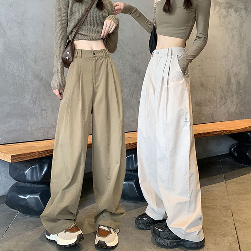 American overalls women's spring summer autumn 2025 new high waist loose casual suit high waist sports wide leg pants wholesale