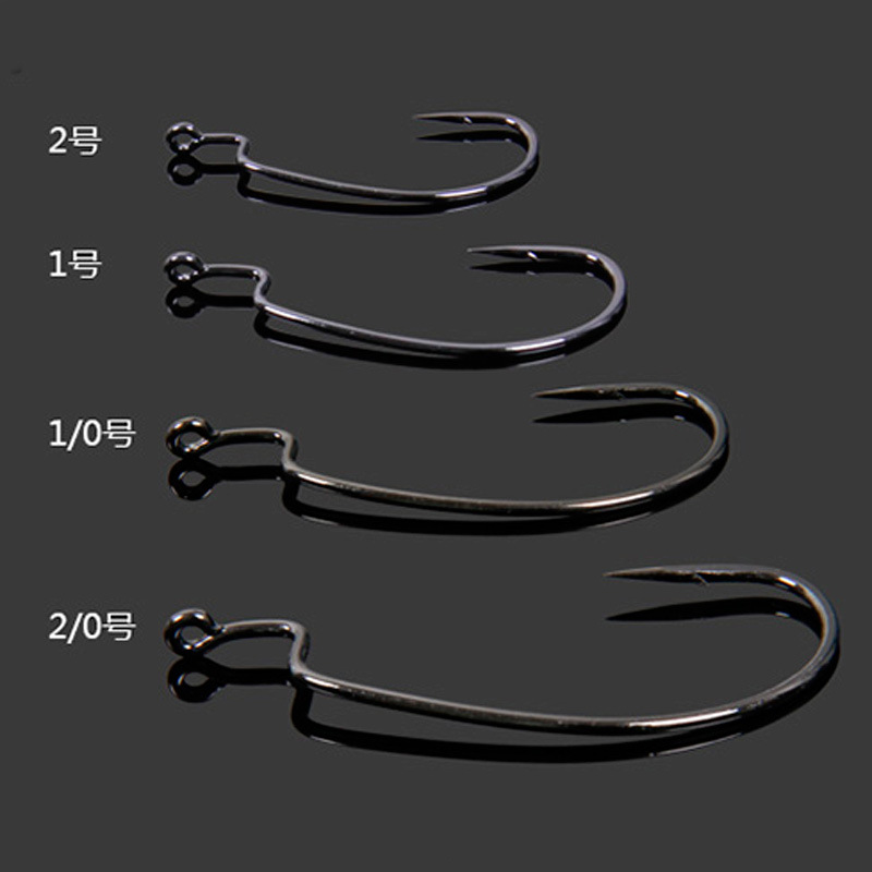 9003 Crank Hook, Wide Belly Crank Hook with Barbs, Carbon Steel Fish Hook, Swallow Hook, Tube Hook, Lure Fly Hook, Soft Worm