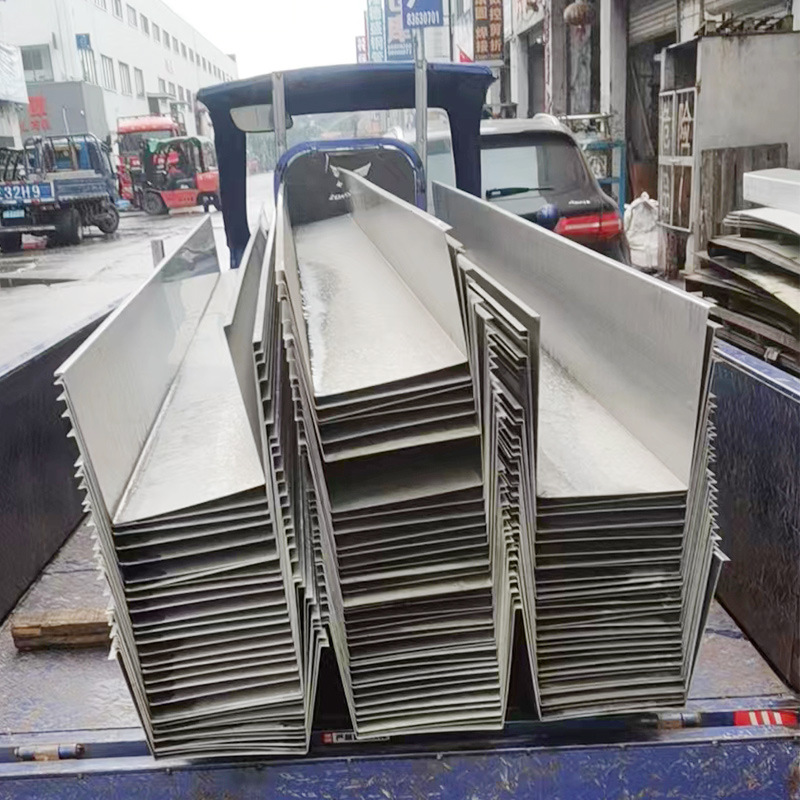 Manufacturer Supplies 201 316 304 Stainless Steel Gutter Processing Fixed-Length Sink Edge Eaves Drip Line Drainage