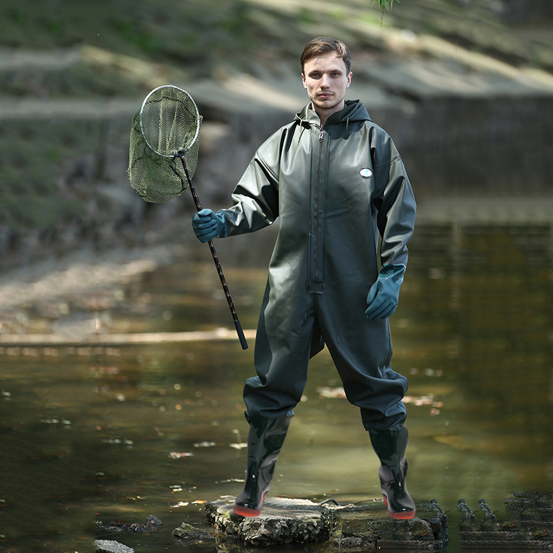 Beihai Outdoor Fishing Water Pants Half-length conjoined Watering Wading Pants Waterproof Men's and Women's Thickened Extra-thick Fishing Pants