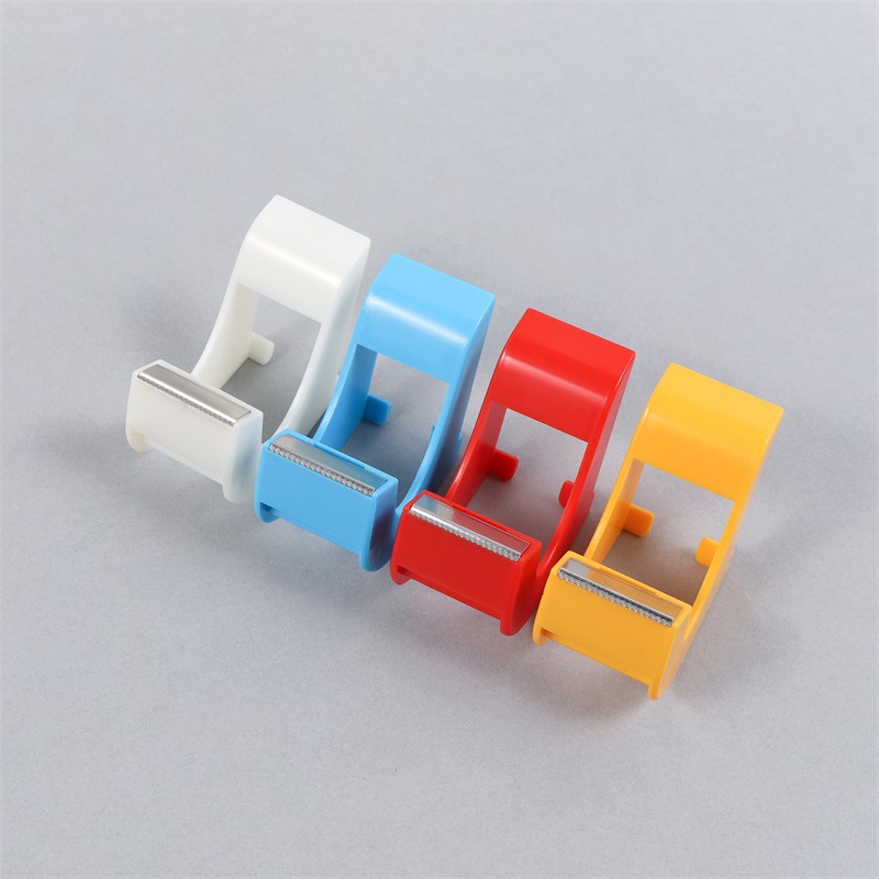 Source Factory 25mm Portable Small Transparent Plastic Bag Cutter Masking Tape Holder Tear Tape Holder Student