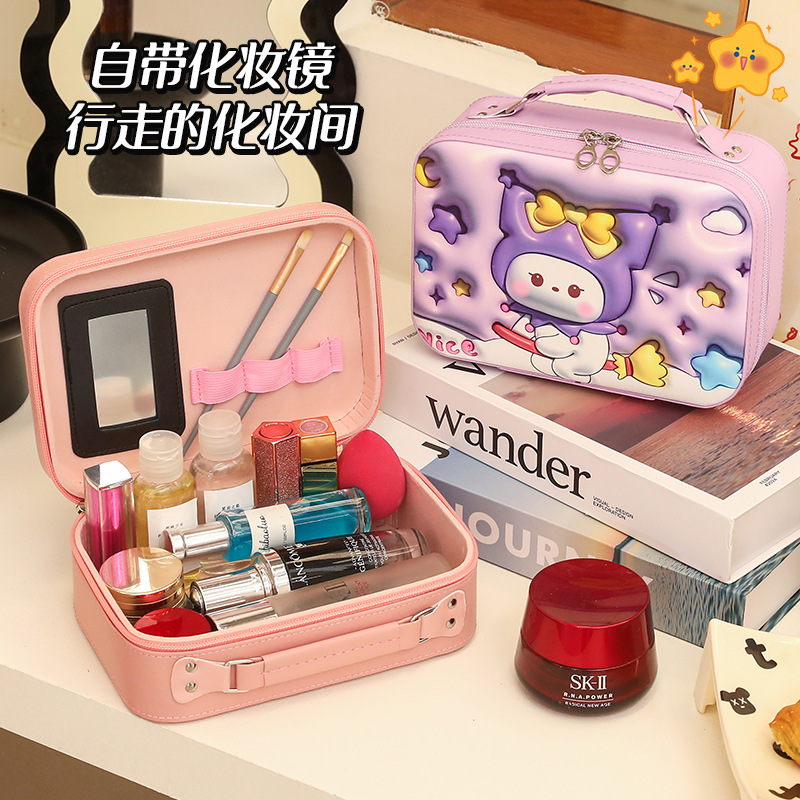 Cartoon Satchel Cosmetic Bag 2025 New Multi-Functional 3D Stereo Cosmetic Case Large Capacity Cosmetics Bag Travel Waterproof