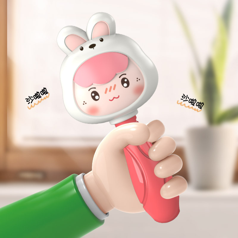 Cartoon Maracas Baby Early Education Toys Kidsren Can Chew Teether Rattle Baby Grasp Hearing Training Can Be Boiled