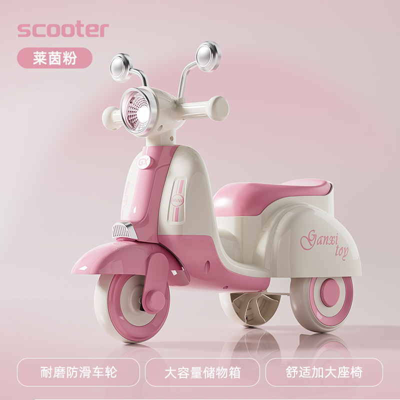 Children's Scooter Baby Three-Wheeled Motorcycle 1-3 Years Old Boys and Girls Slippery Car Kidsren's Toy Car Stroller