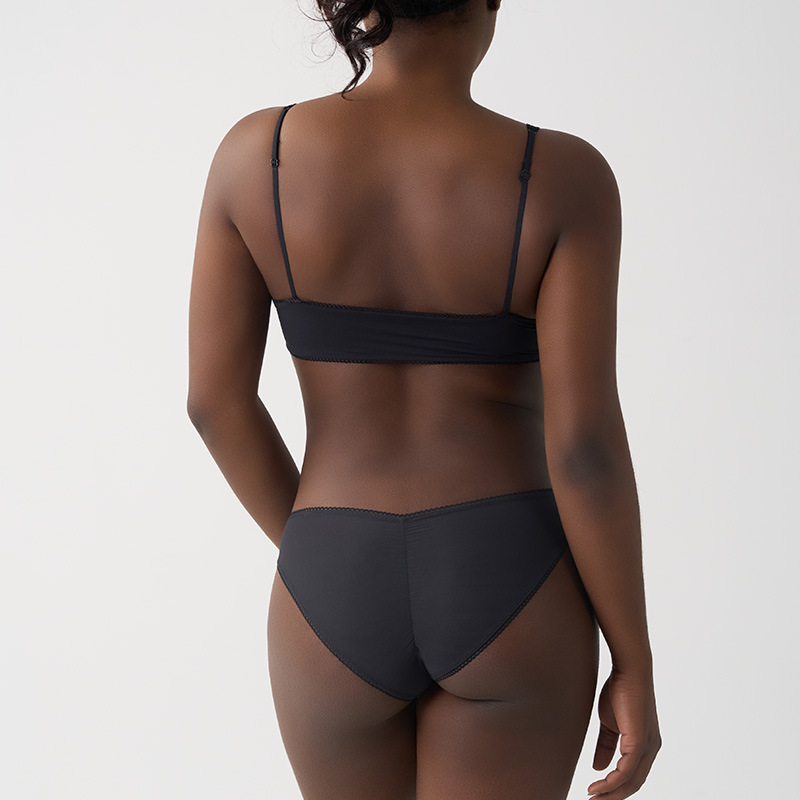 Skims Same Style Lace Fold Underwear Lace Pleated Sexy Breathable French Intimates Set