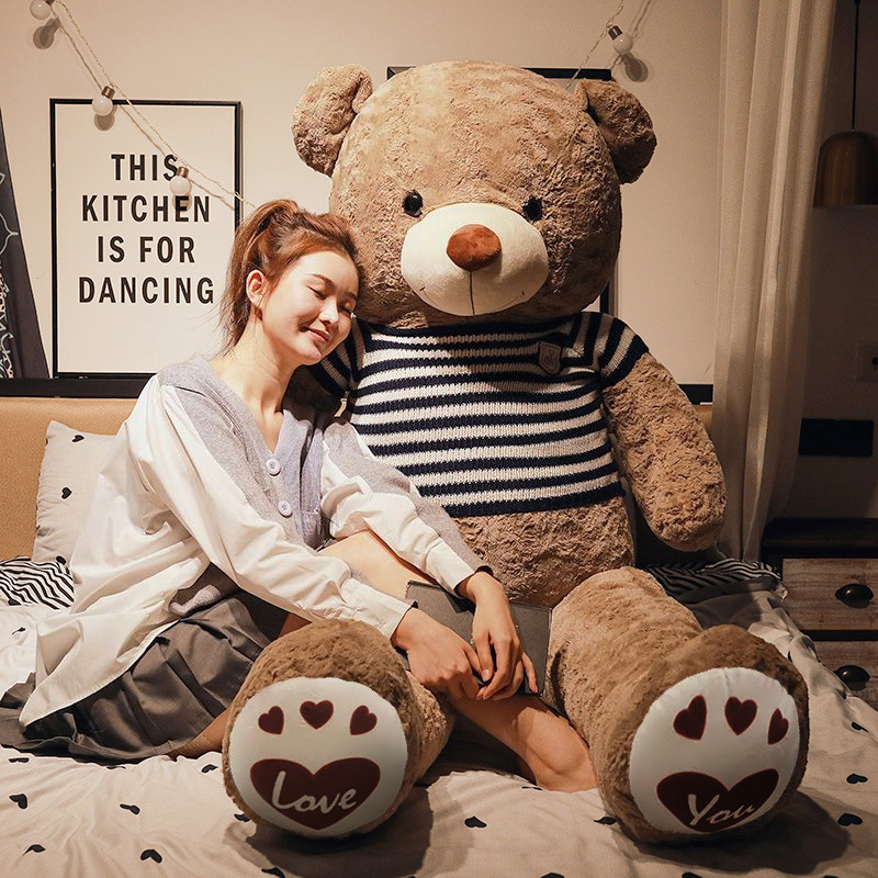 Большая спящая кукла-медведь, плюшевый медведь, подушка, оптовая продажа, кукла-грелка, подарок на день рождения