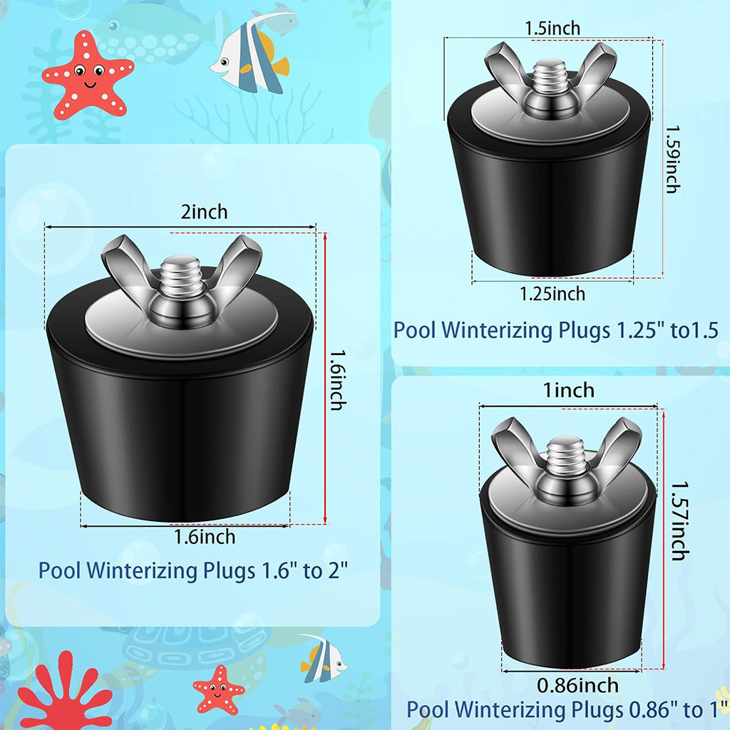 Cross-Border Hot Selling Spot Winter Swimming Pool Pipe Antifreeze Plug Stainless Steel Plug 25/32/38/51/63m