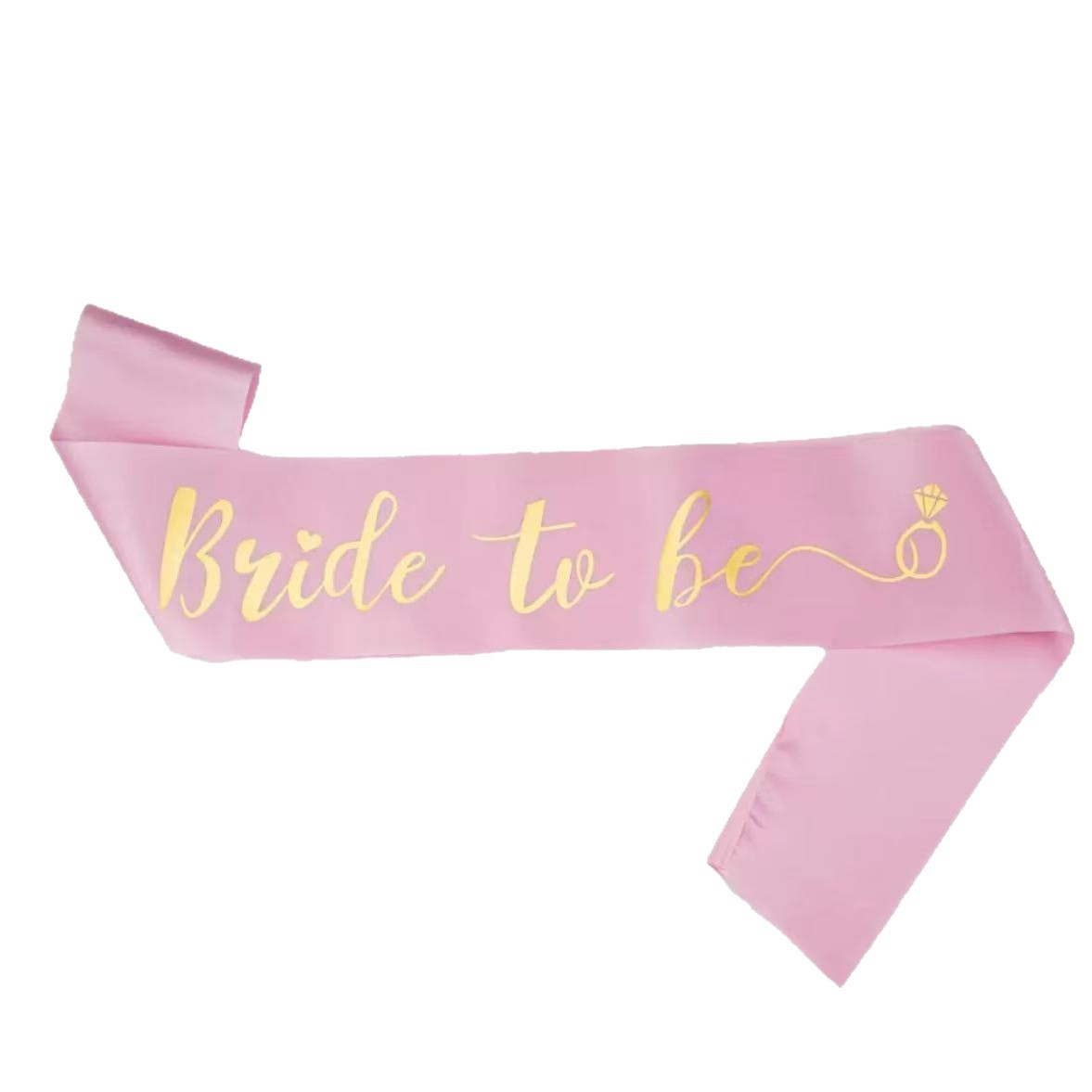 Birthday Shoulder Straps Bridal Decorative Shoulder Straps Bachelor Party Dance Bride to Be Champagne + White Shoulder Straps