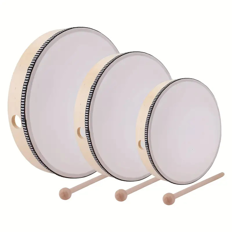 Тамбурин 6/8/10 дюймов с палочкой, учебное пособие по музыке Орфа