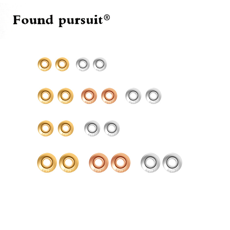 Pure 18K Gold Patch Au750 Passepartout DIY Pearl Accessories Jewelry Necklace Transfer Beads through Hole Spacer