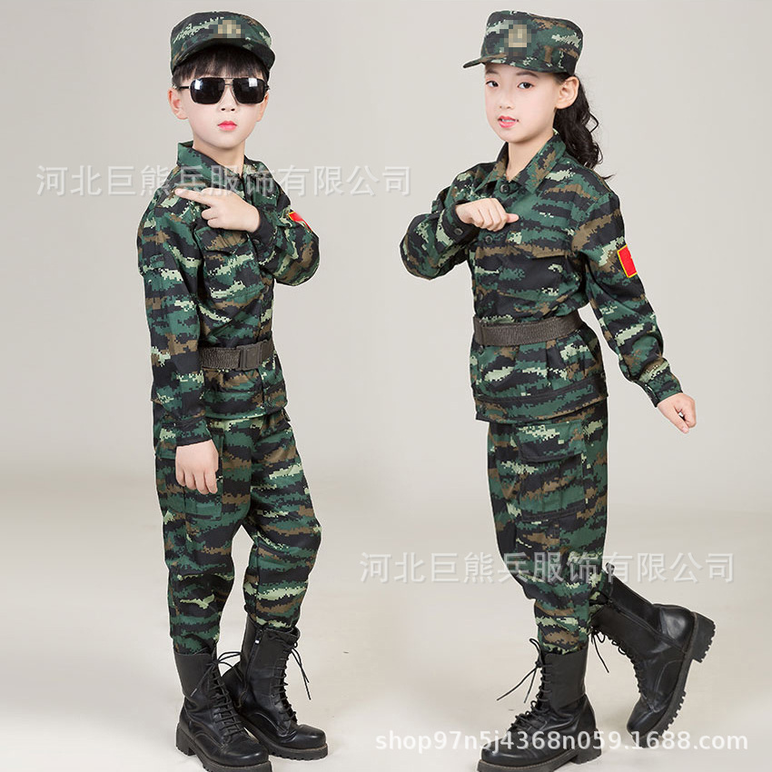 Children's Camouflage Class Uniforms, Sports and Leisure, Wolf Warriors Expansion, National Defense Education Uniforms, Kindergarten Performance Uniforms, Outdoor Expansion