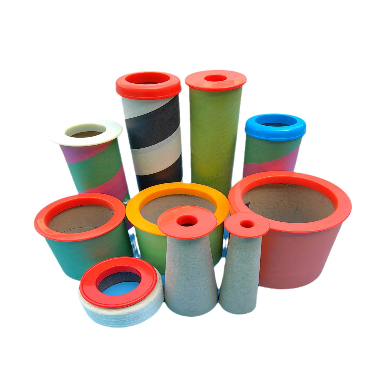 Yarn tube cover polyester tube cover wire removal ring low elastic silk paper tube hat cover