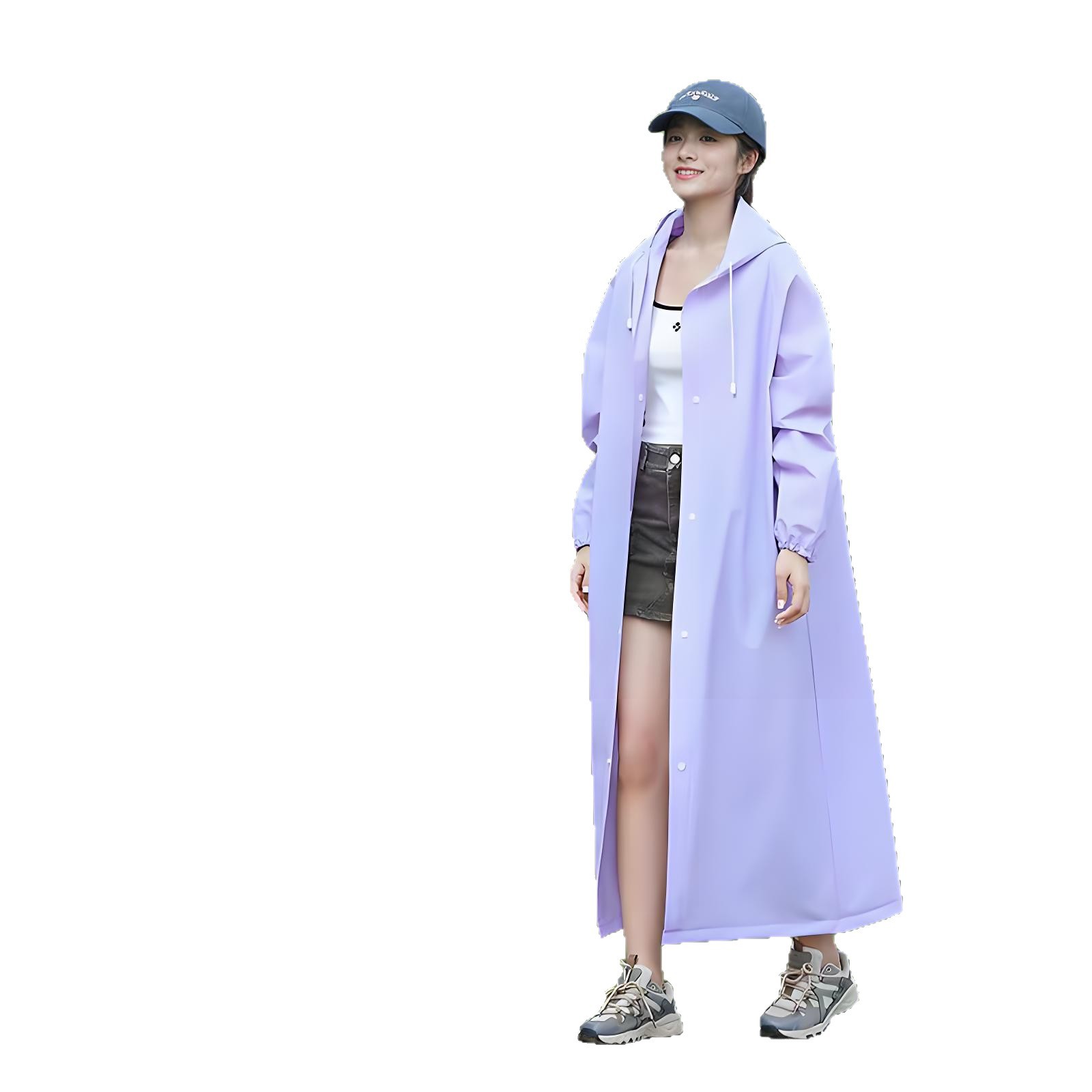 Thickened Disposable Raincoat Adult Long One-Piece Frosted Full-Body Rainproof Portable Poncho for Scenic Area Tourism