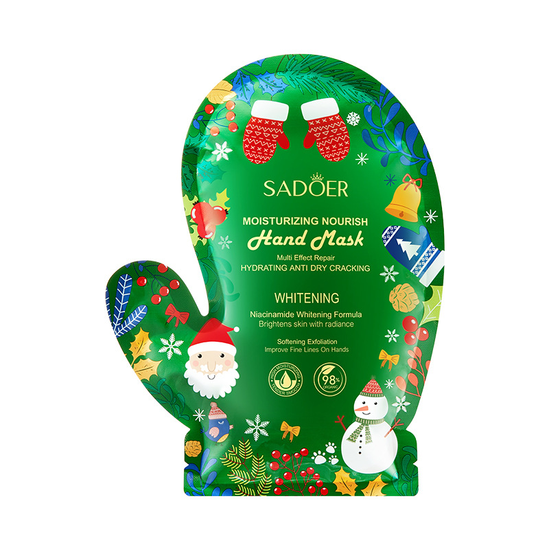 Full English Sadoer Christmas Niacinamide Hand Mask and Foot Mask Nourishing, Tender and Care Foot Mask Cross-Border Foreign Trade Wholesale
