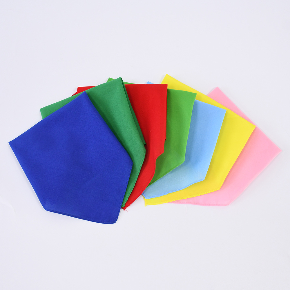 Simple Solid Color Pet Slipper Printed Dog Cat Scarf Multicolor DIY Adjustable Handsome Polyester Triangle Towel