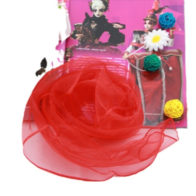 Orff Music Teaching Aids Kindergarten Performance Dance Performance Children's Small Silk Scarf Square Solid Color Sand-proof Yarn