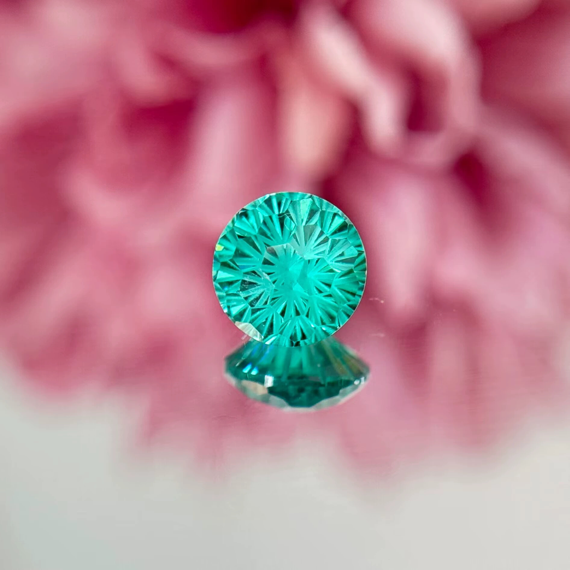 Factory in stock wholesale net red color 6mm8mm coated fireworks cut sky fire cut high quality zircon bare stone