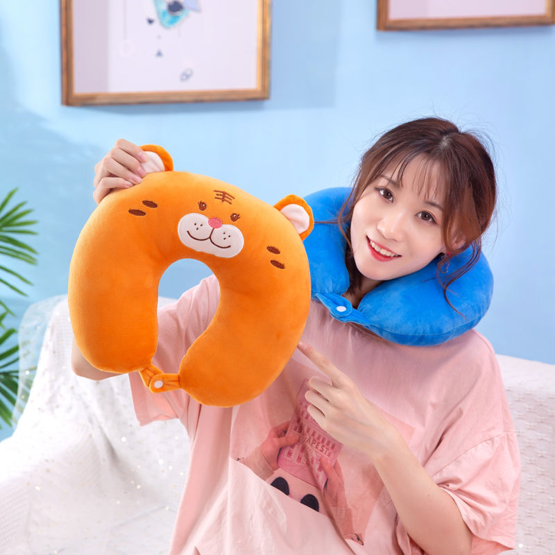 U-Shaped Pillow Cartoon Pillow U-Shaped Pillow Wholesale Printed Logo Cervical Spine Neck Pillow Driving Travel Student Lunch Break Nap Pillow