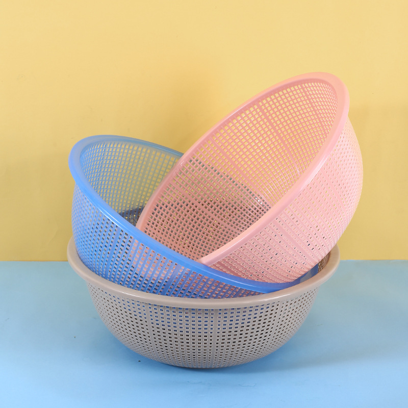 Круглая раковина для мытья риса пластиковая дренажная корзина для хранения фруктов и овощей